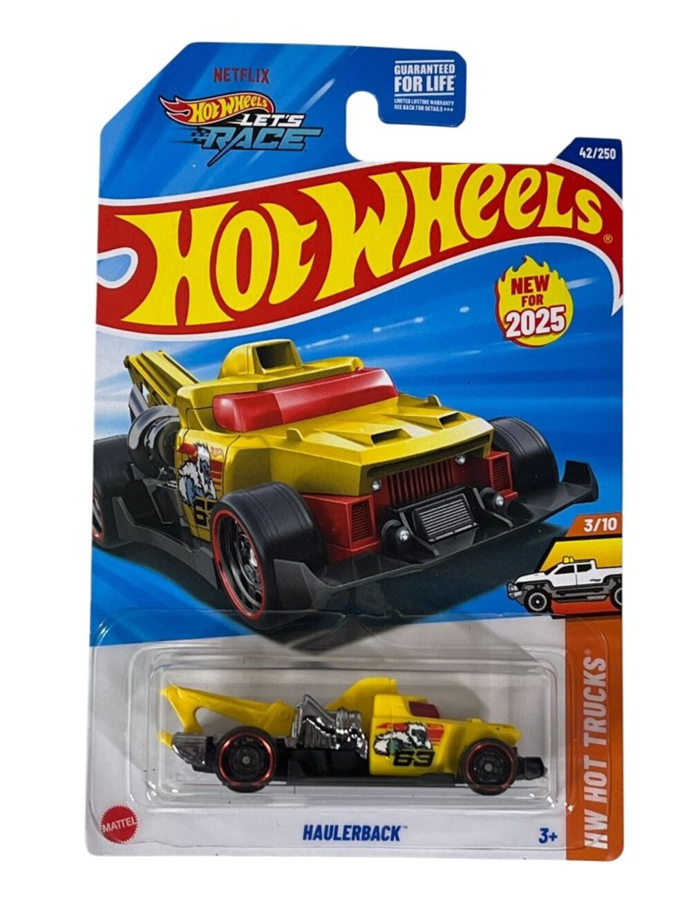 Hot Wheels 2025 Haulerback Yellow Tow Truck HW Hot Trucks Series New on Card